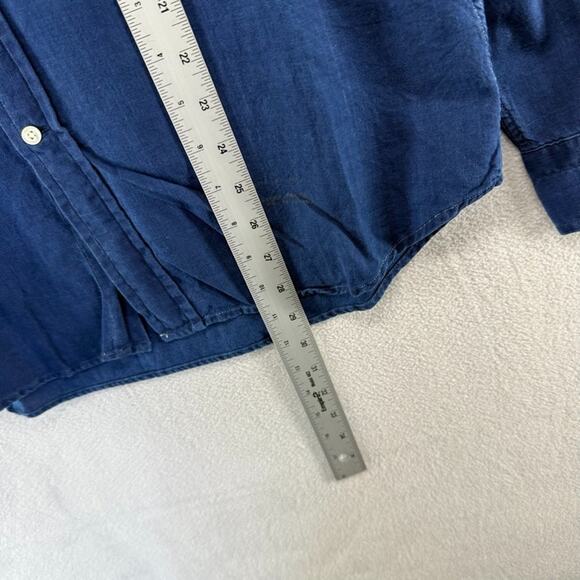 Gant Oxford Shirt Men's Medium Blue Indigo The Hugger New Haven Retro Preppy - Picture 6 of 12